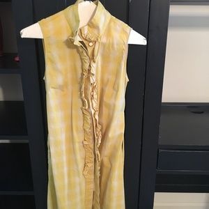Blue Bird Shirting (Anthropologie) yellow shirt XS
